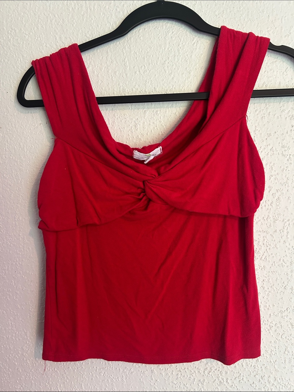 Women’s Red Twist Front Sleeveless Top